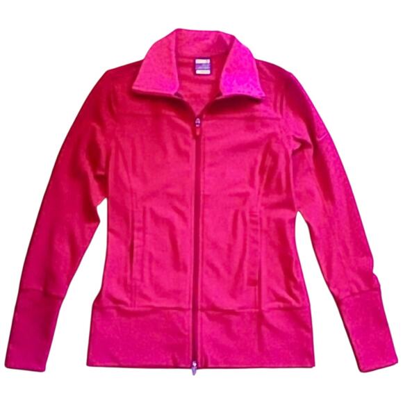 EUC Nike Dry Fit Women’s Fuchsia Running Jacket size Large - Picture 1 of 7